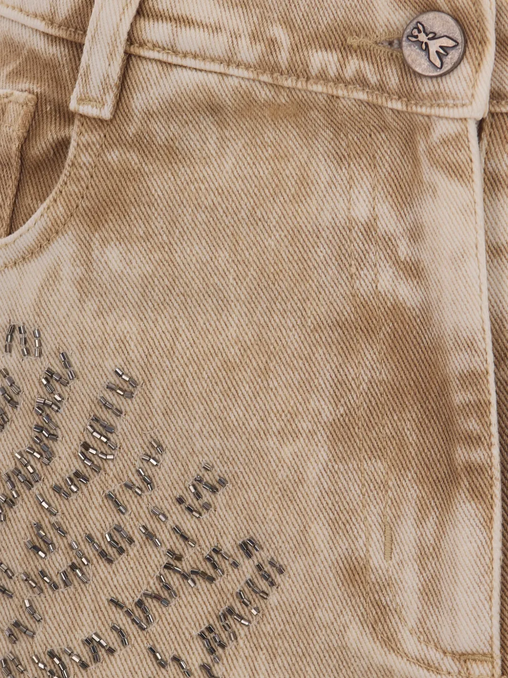 Patrizia Pepe Bermuda shorts verfraaid met kralen Beige