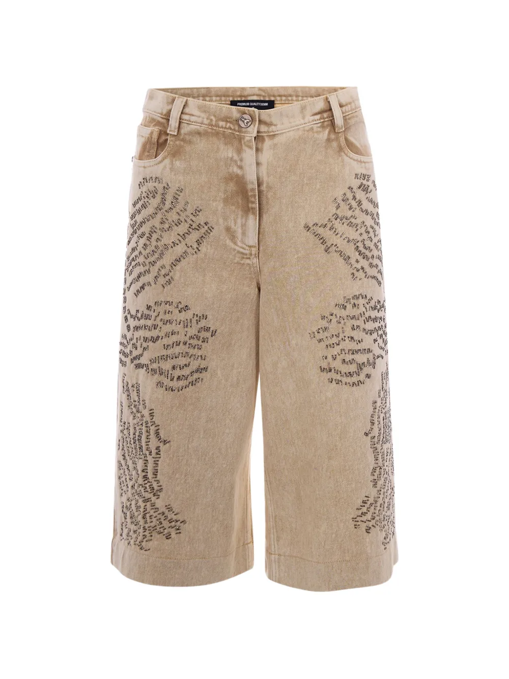 Patrizia Pepe bead-embellished bermuda shorts - Toni neutri