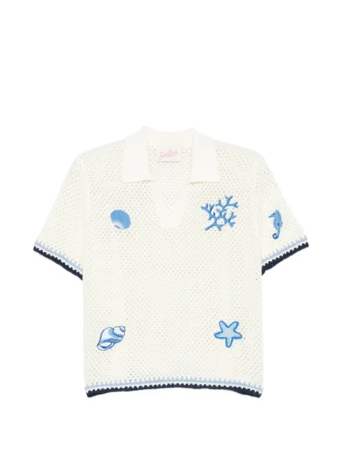 MC2 Saint Barth Pixie embroidered open-knit sweater
