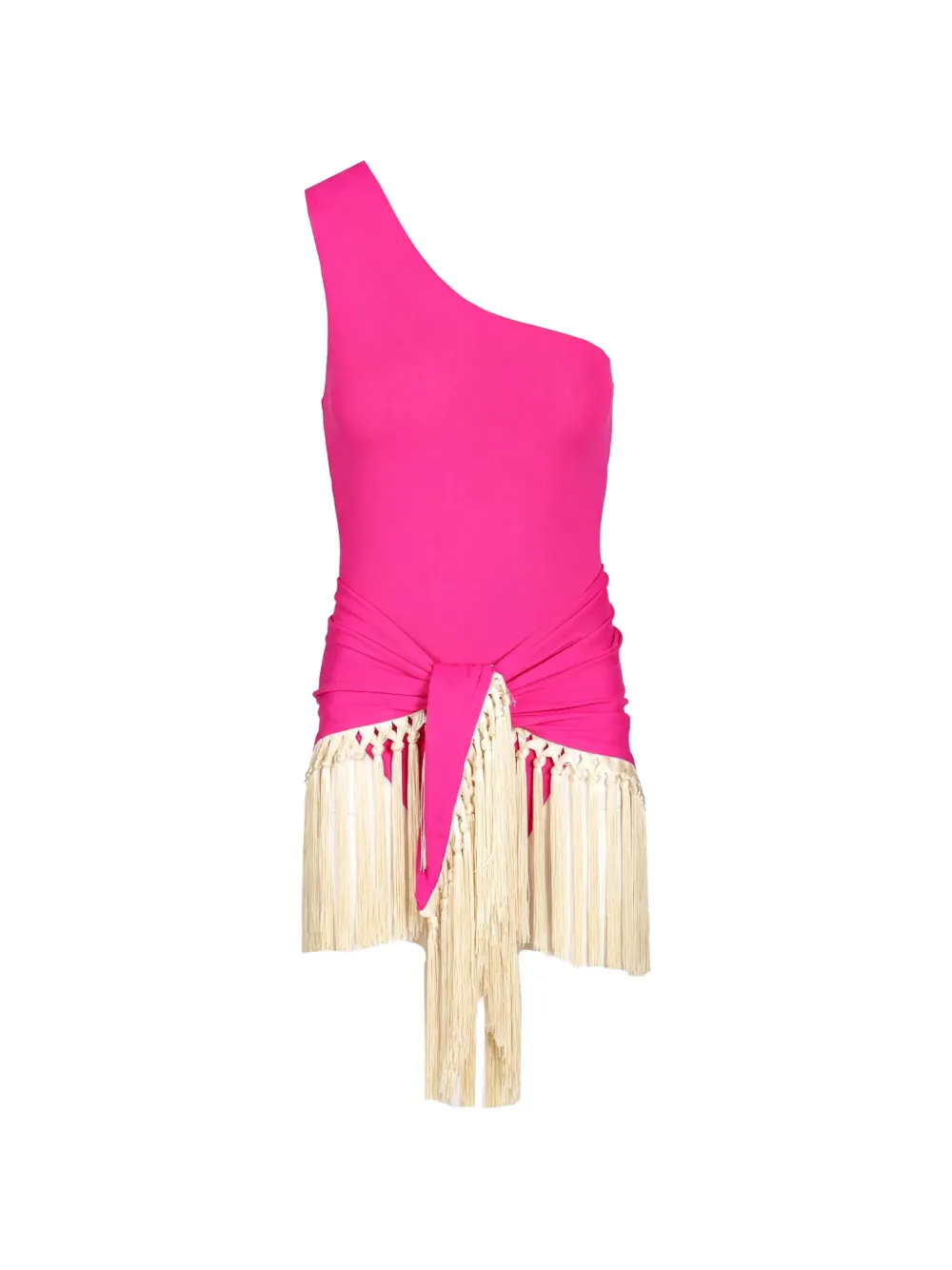 Taller Marmo Yacare fringe-trimmed swimsuit - Rosa