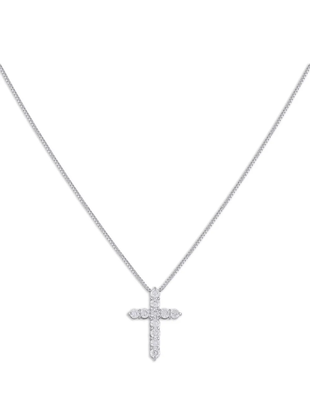 LB Exclusive diamond cross necklace - Silber