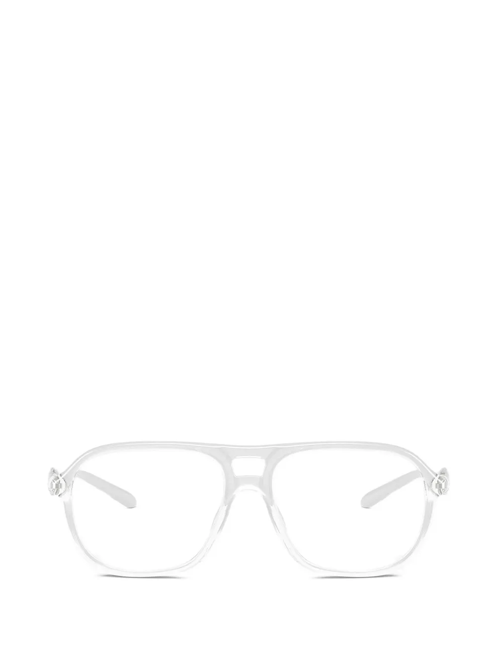 Diesel logo-plaque navigator-frame glasses - Bianco