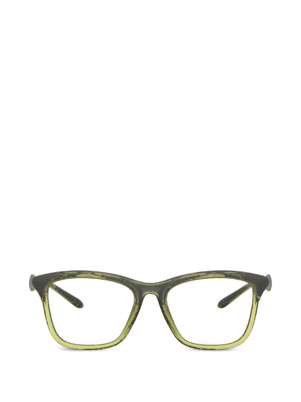 Diesel logo-plaque square-frame glasses - Verde