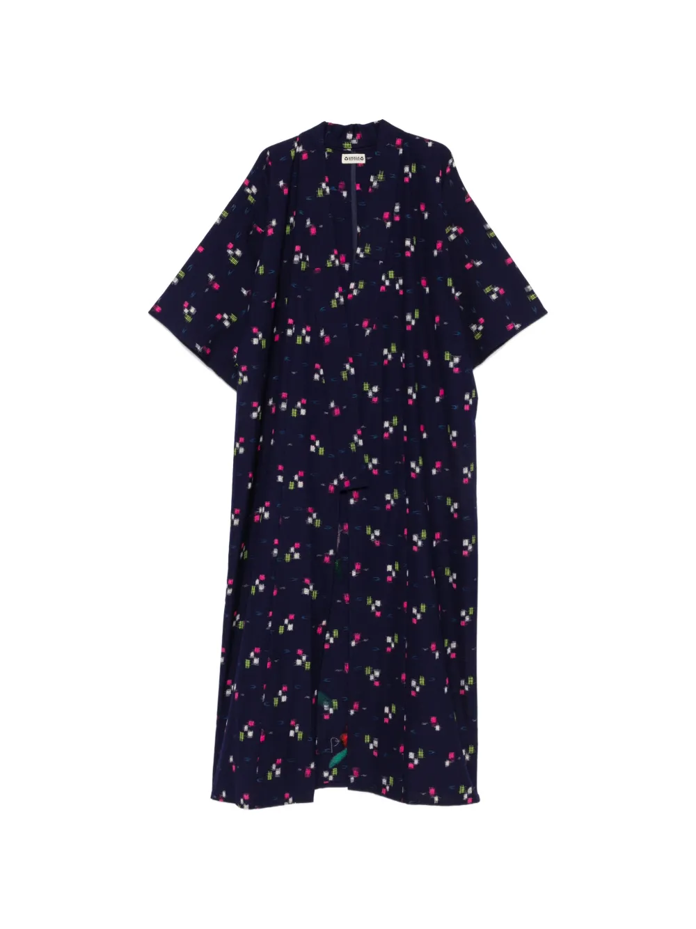 A.N.G.E.L.O. Vintage Upcycling floral-print kimono - Blu