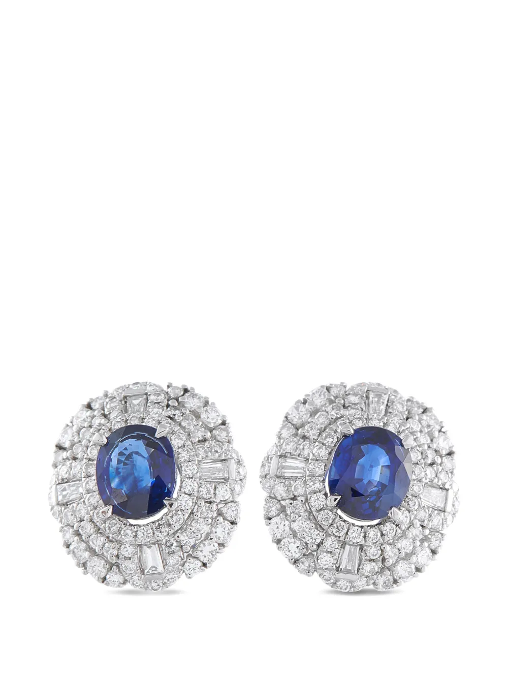 LB Exclusive sapphire diamond earrings - Argento
