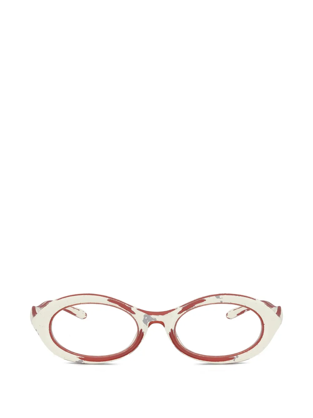 Diesel oval-frame glasses - Nude
