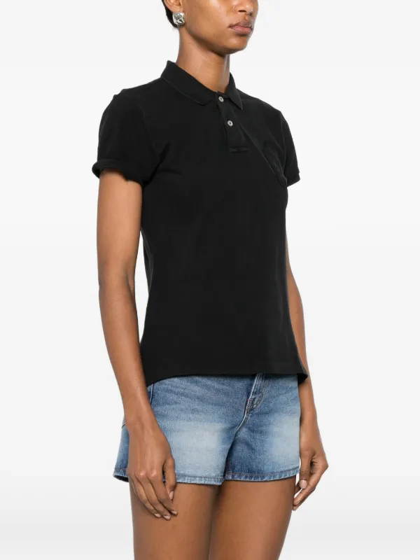 Polo Ralph Lauren Beaded Big Pony Polo Shirt | Black | FARFETCH