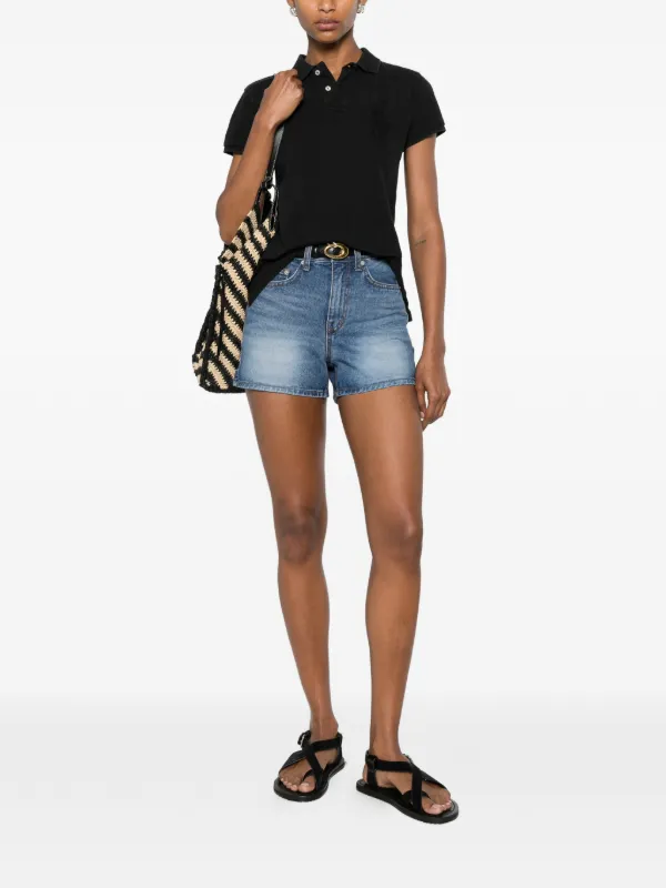 トップス Polo Ralph Lauren Big Pony Berl Polo Ralph Lauren Beaded Big Pony Polo Shirt | Black | FARFETCH