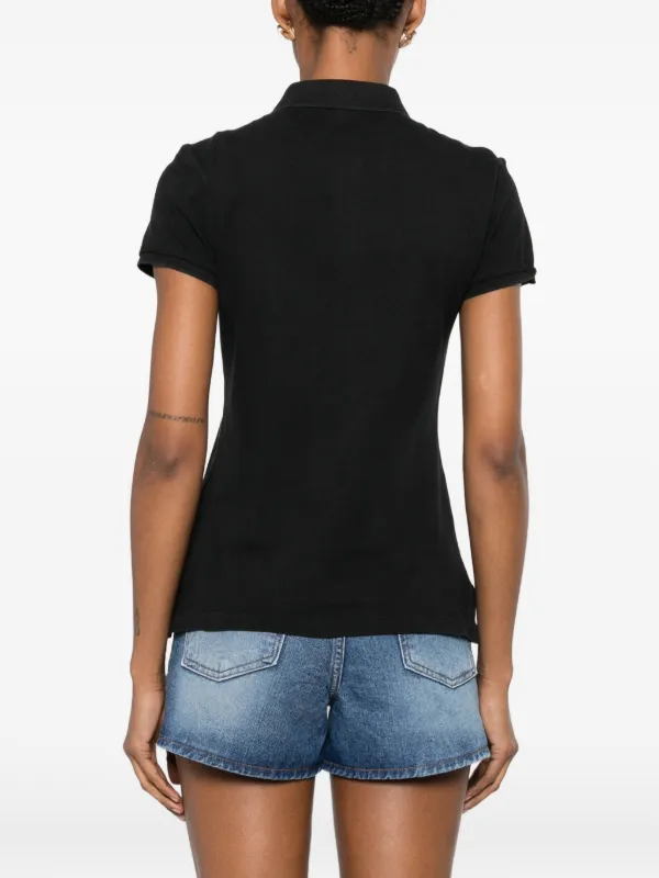 Polo Ralph Lauren Beaded Big Pony Polo Shirt | Black | FARFETCH