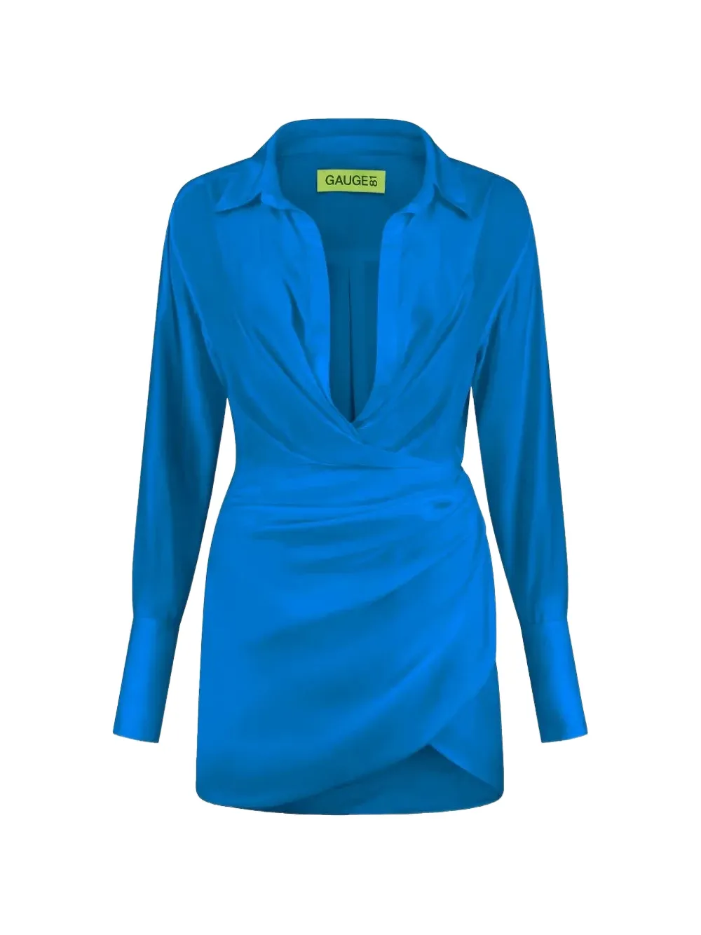GAUGE81 Naha wrap-style mini dress - Blu
