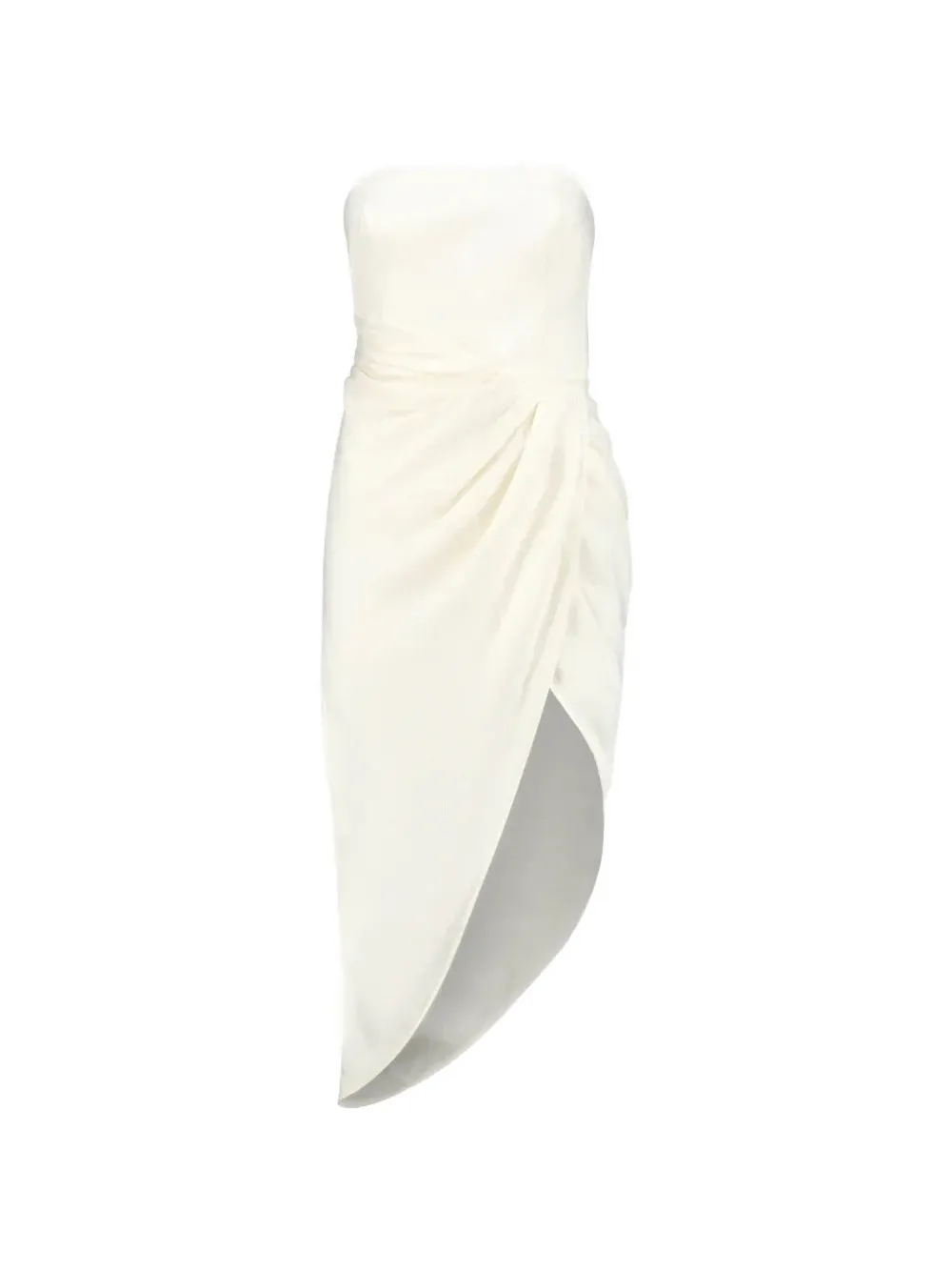 GAUGE81 Lica strapless wrap-effect dress - Bianco