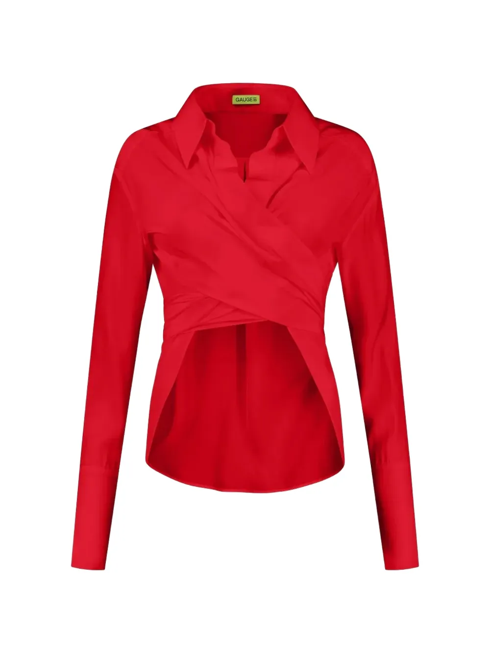 GAUGE81 Sabinas wrap shirt - Rosso
