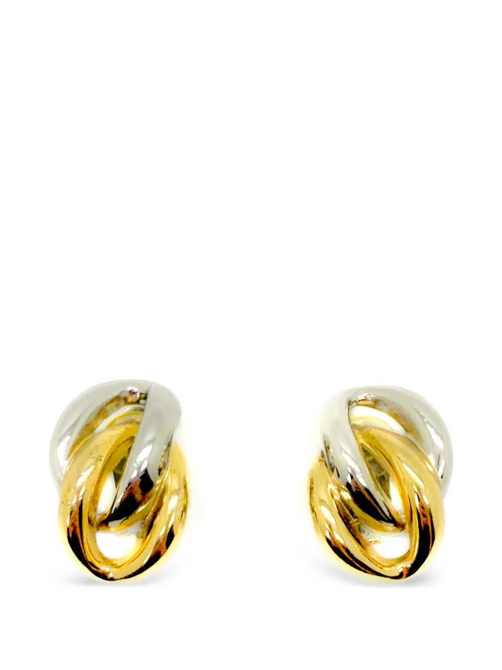 Christian Dior Pre-Owned 1980s knot earrings - Gold