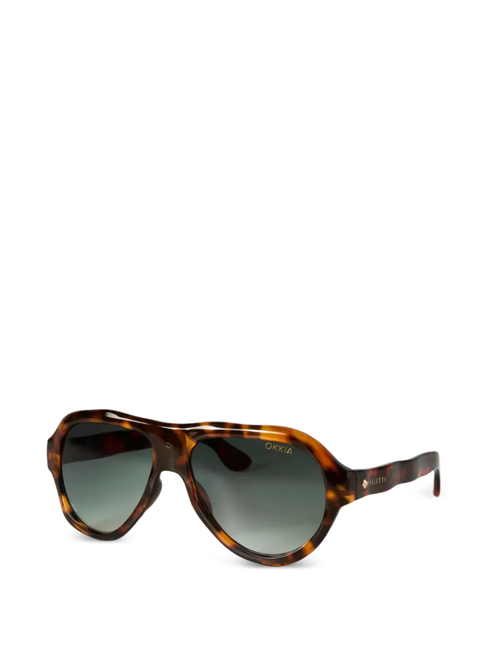 Seletti x Okkia tortoiseshell-effect Florida sunglasses - Marrone