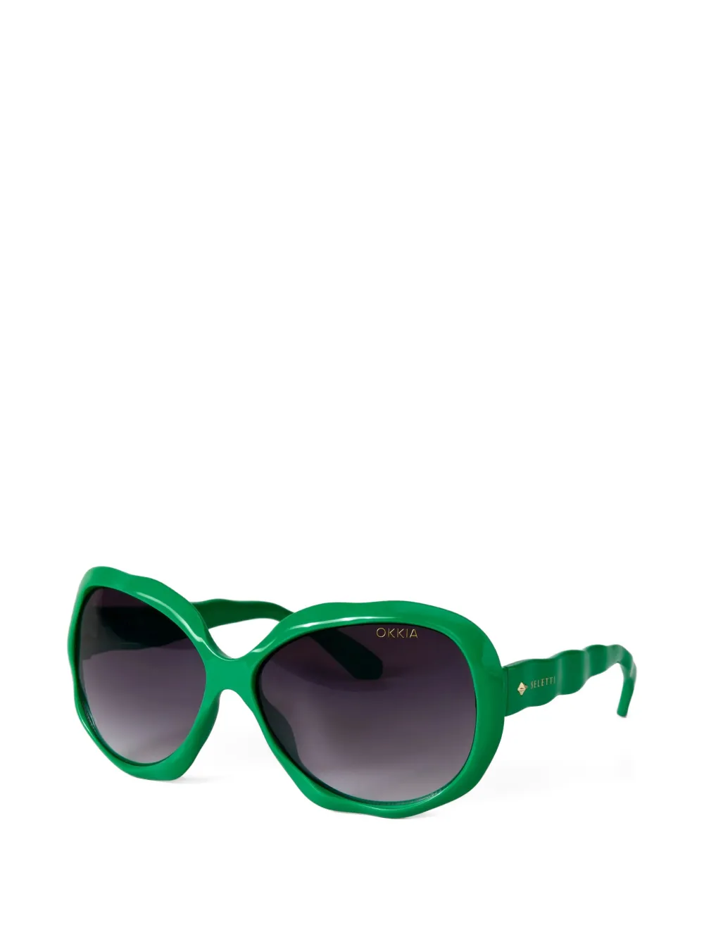 Seletti x Okkia California wavy-frame sunglasses - Verde