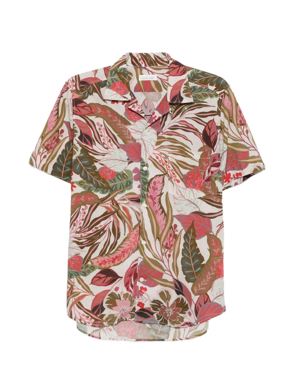 floral-print short-sleeve shirt