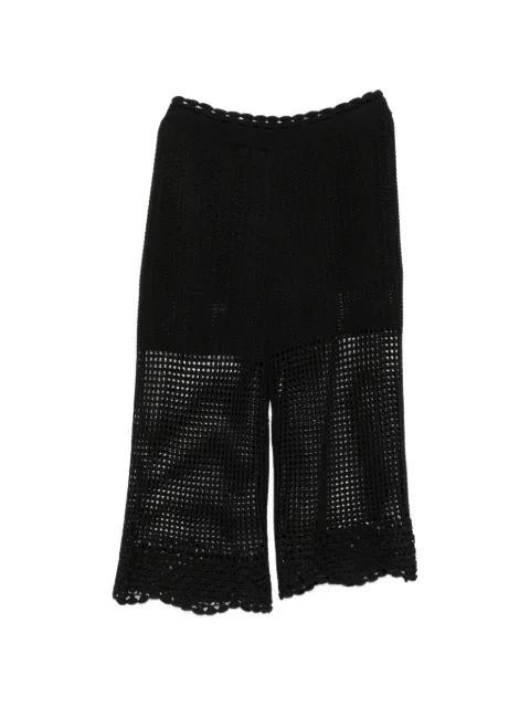 IRO crochet-knit scalloped-hem trousers