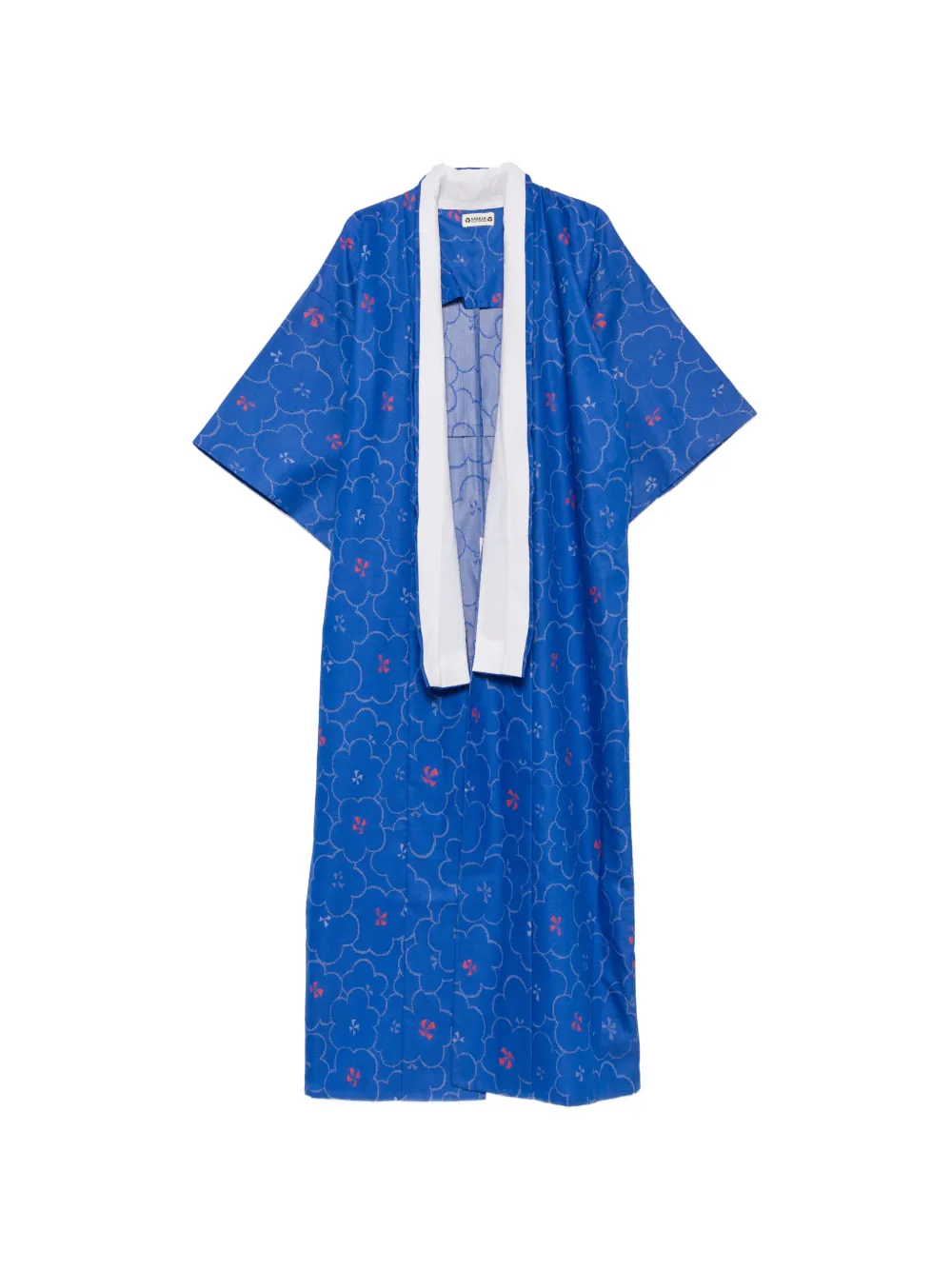 A.N.G.E.L.O. Vintage Upcycling floral-print kimono - Blu