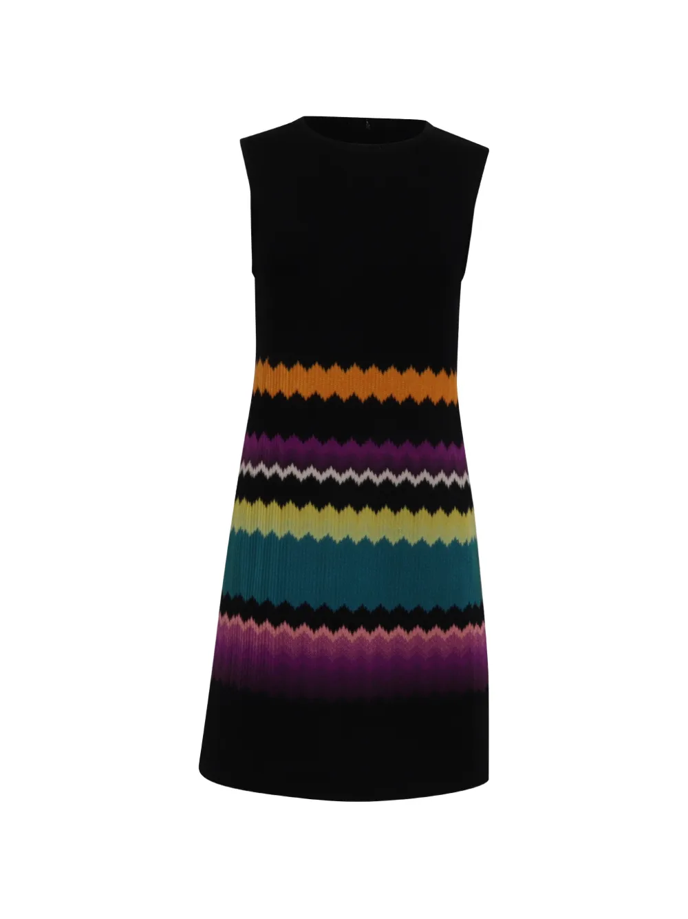 Missoni Pre-Owned zig-zag patterned mini dress - Nero