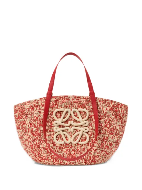 LOEWE medium Eclipse Basket in raffia and calfskin