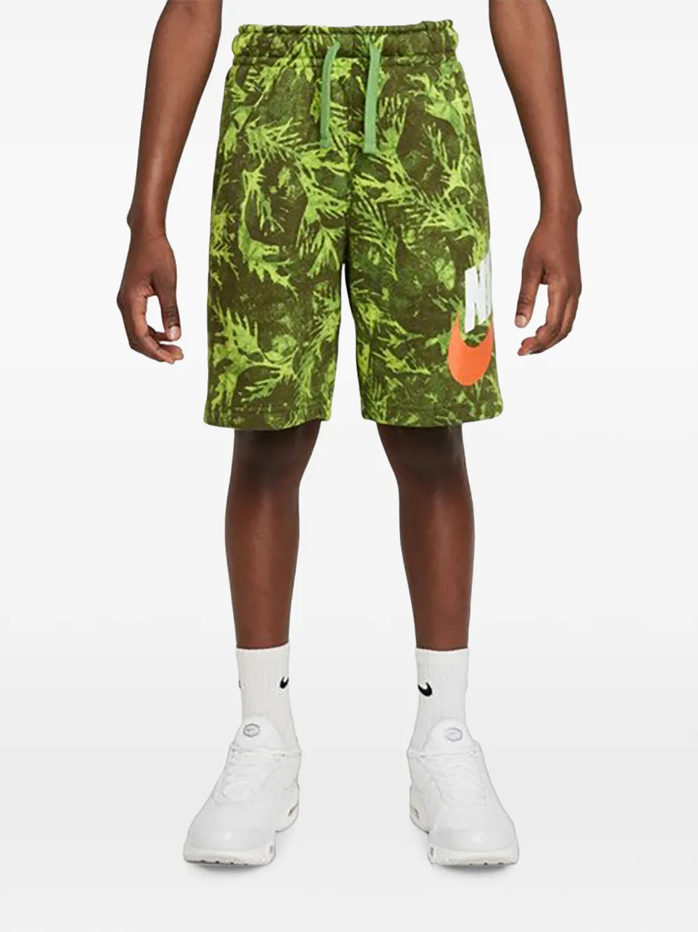 Nike Kids logo-print shorts - Green