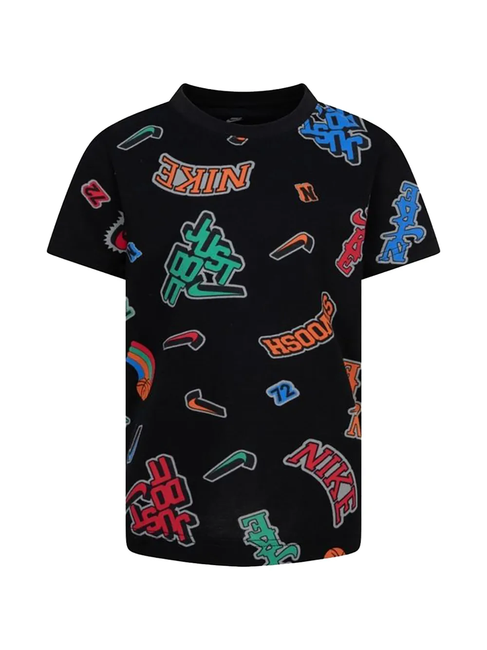 Nike Kids Swoosh logo-print T-shirt - Nero
