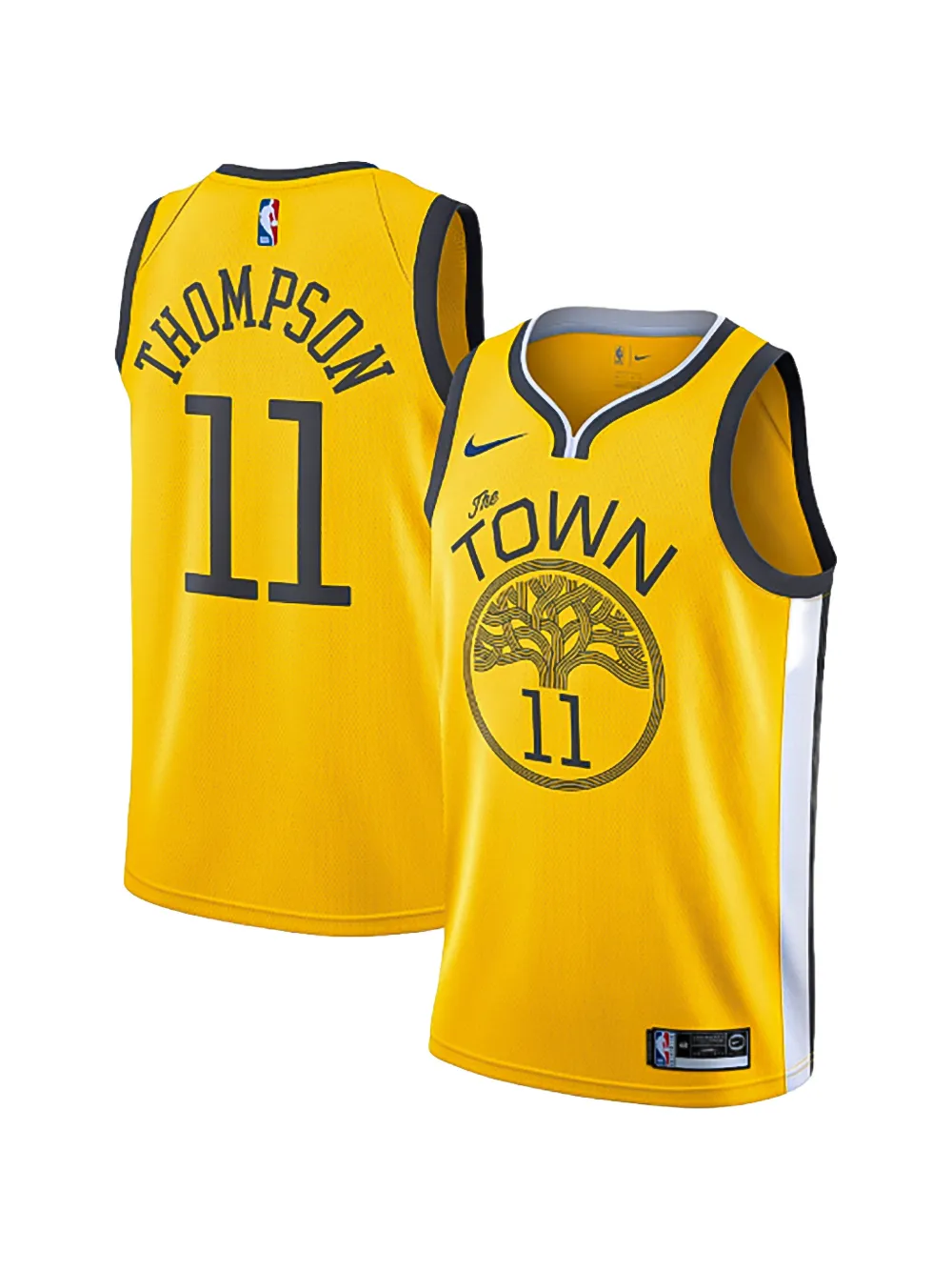 Nike Kids NBA GS Warriors 11 Klay Thompson Swingman vest Geel