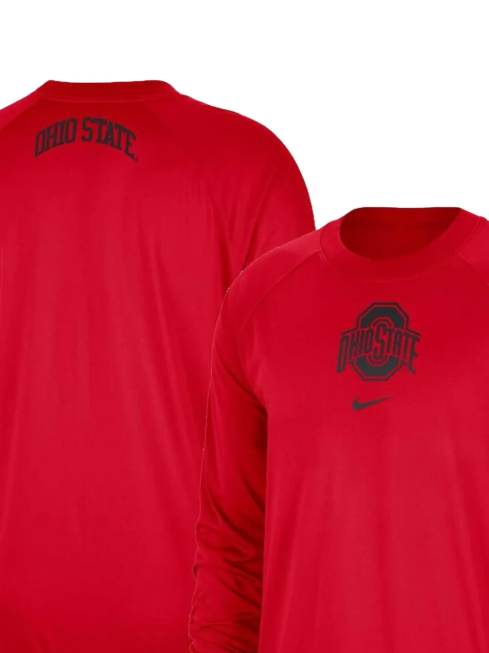 Nike Ohio State raglan T-shirt Rood