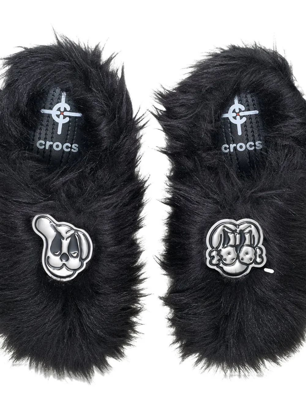 Crocs x Chito faux-fur clogs Zwart