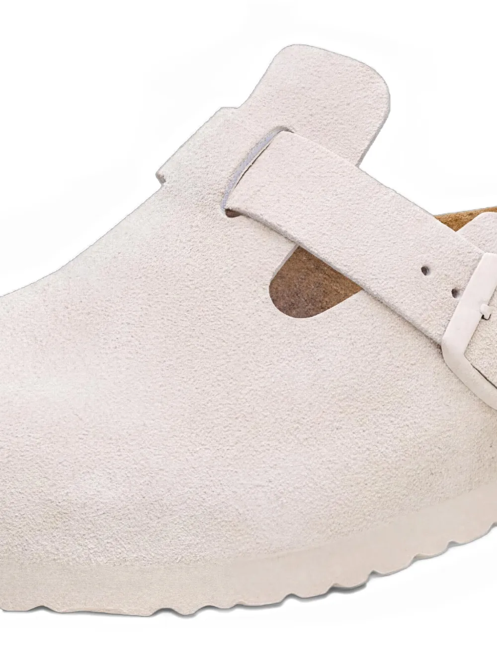 Birkenstock Boston suède muiltjes Beige