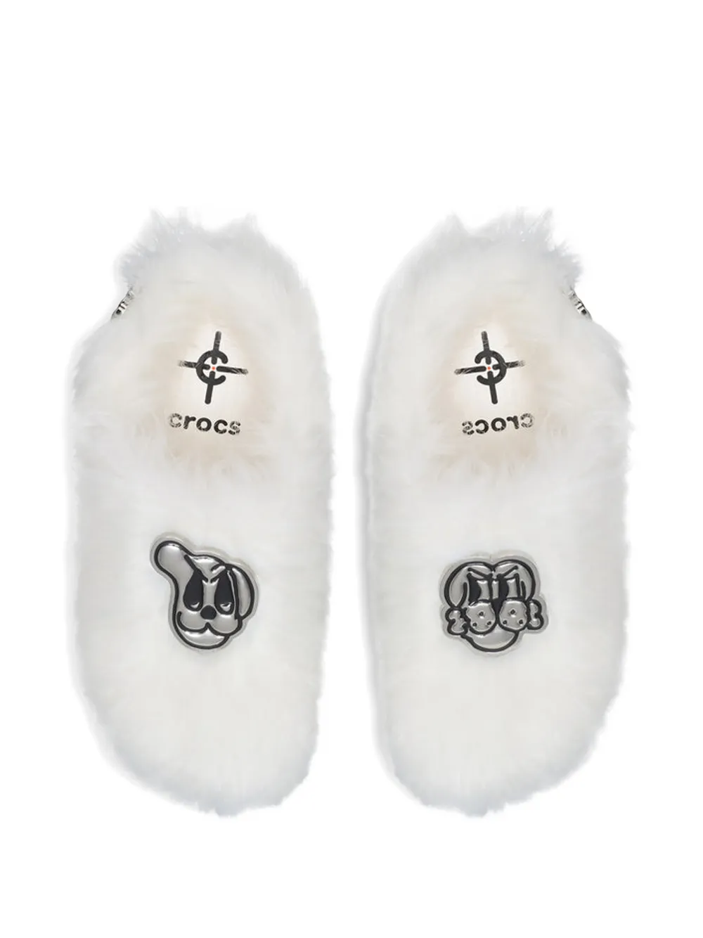Crocs x Chito faux-fur clogs Wit