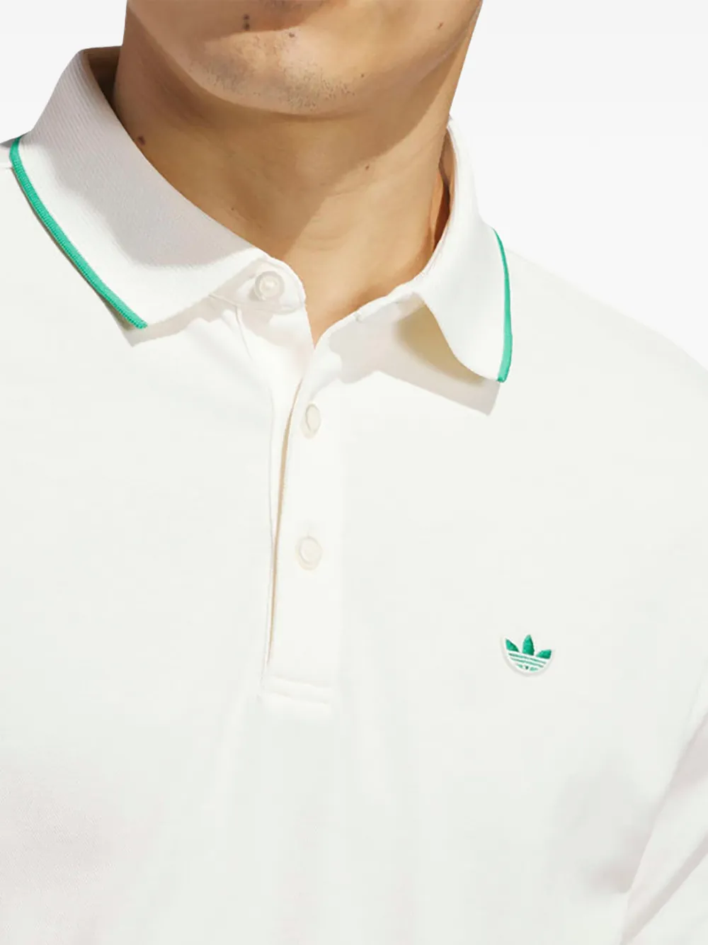 adidas Trefoil Originals gedraaid poloshirt Beige