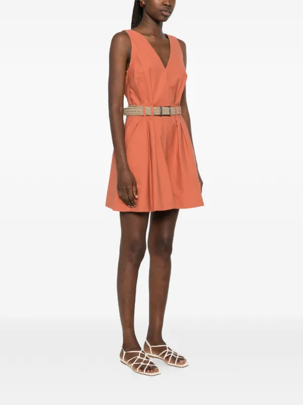 orange pleated mini dress Sweet Energy Pleated Mini Dress in Tangerine
