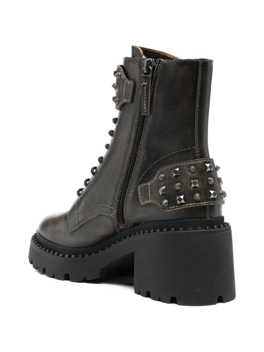 Ash stud-embellished buckled boots Bruin