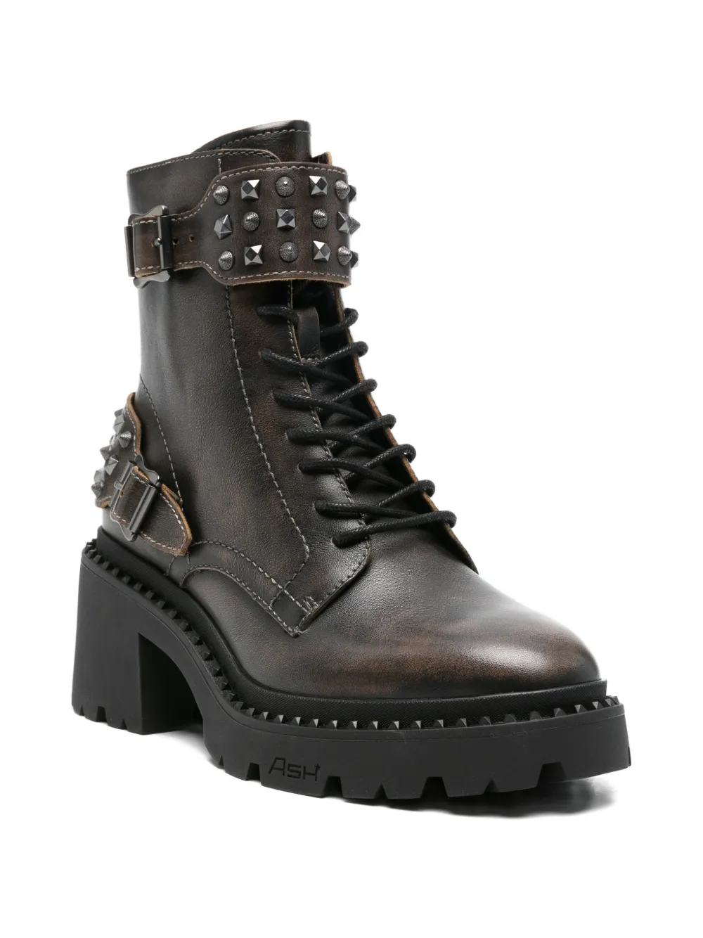 Ash stud-embellished buckled boots Bruin