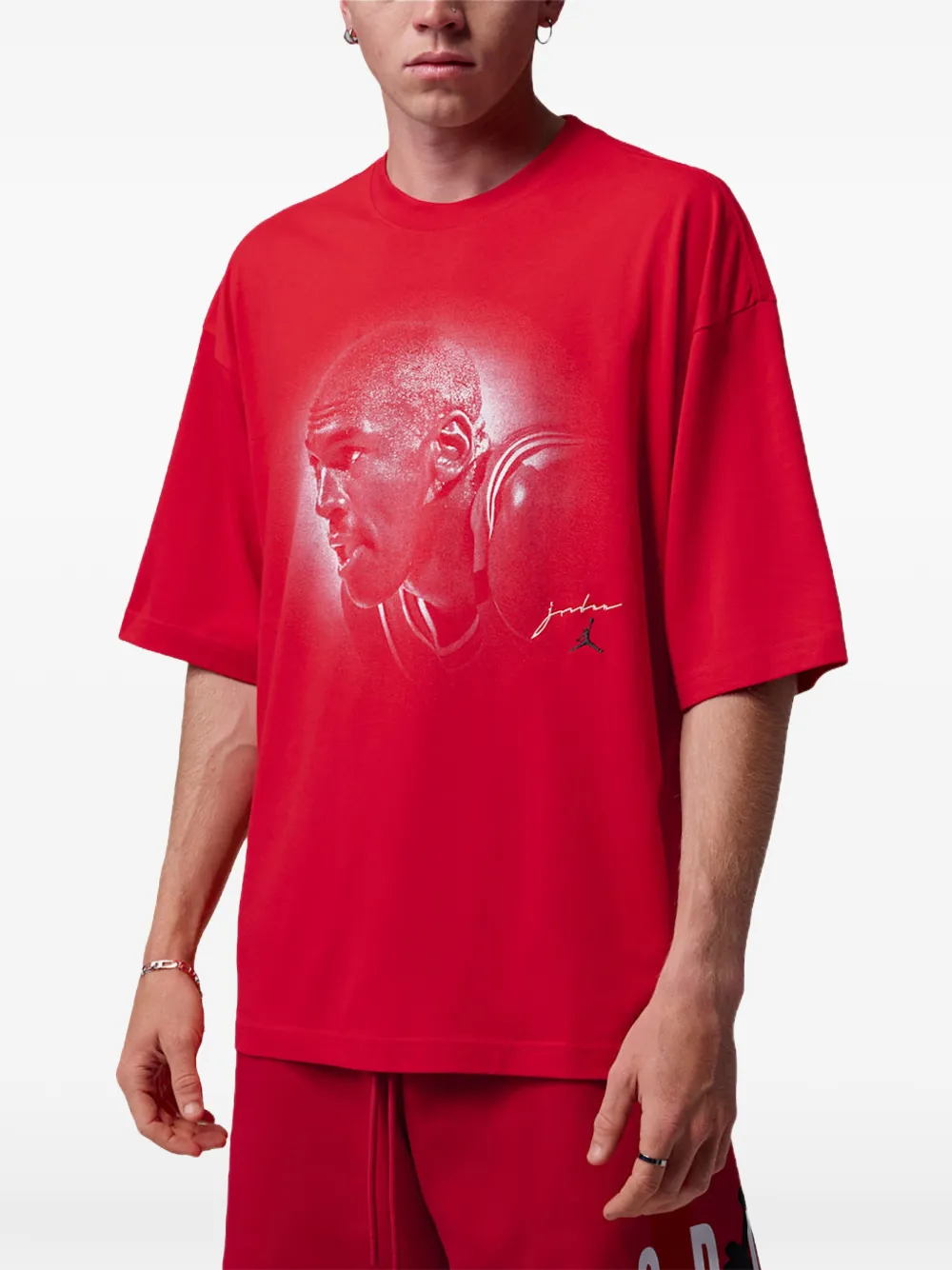 Jordan Jordan Flight Essentials graphic-print T-shirt - Rosso
