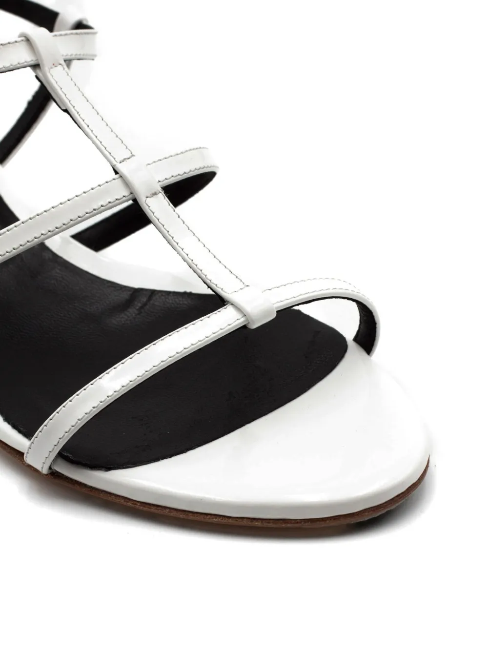Julie Dee strappy kitten-heel sandals Wit