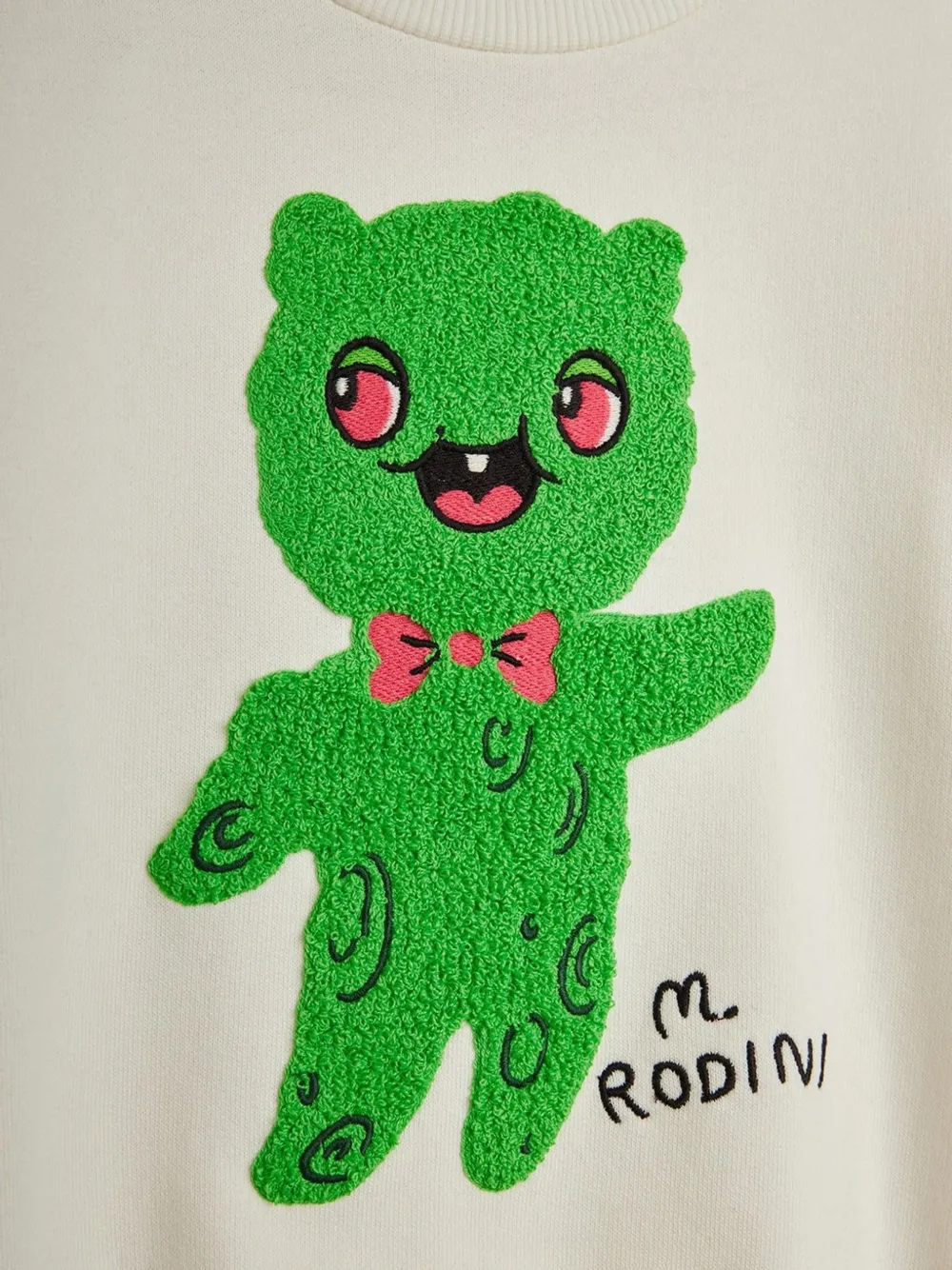 Mini Rodini Pull Alien à Motif Chenille - Tons Neutres 