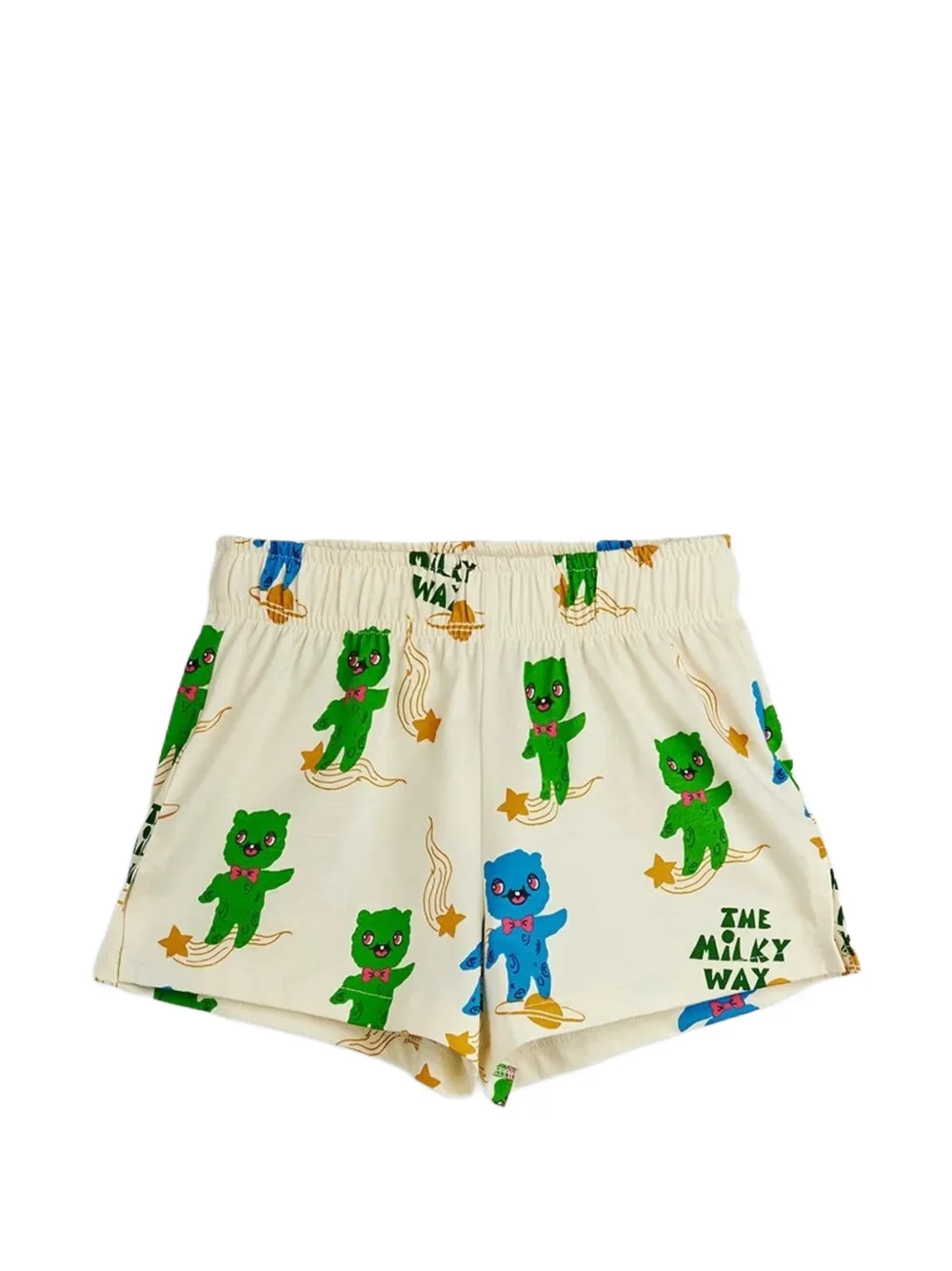 Mini Rodini Aliens-print cotton shorts - Toni neutri