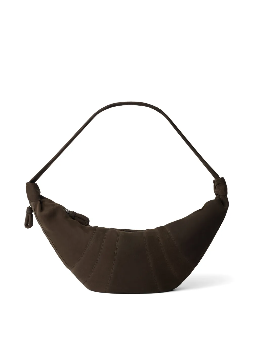 LEMAIRE Borsa a spalla Croissant grande con inserti - Marrone