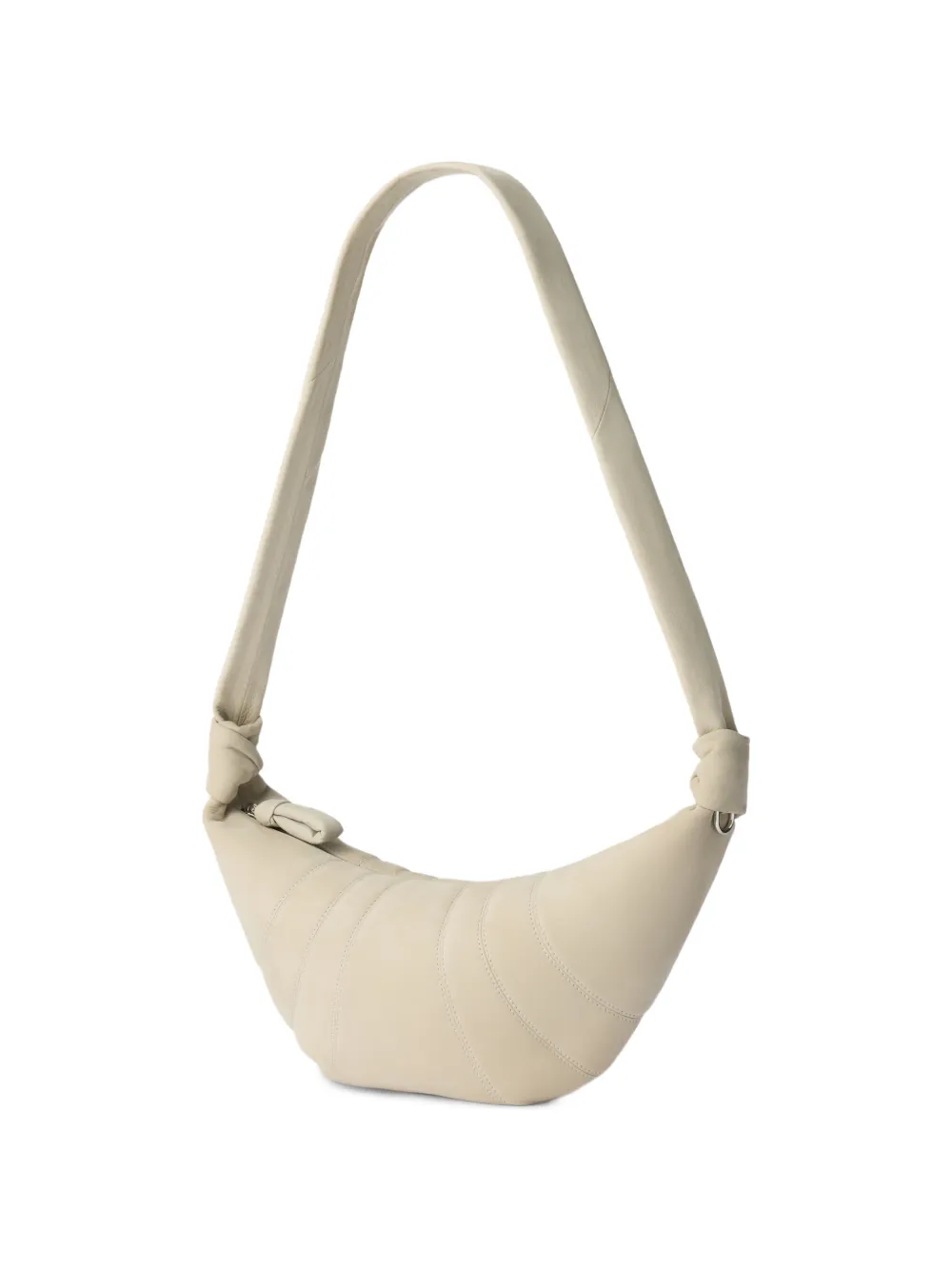 LEMAIRE Medium Croissant tas van alpaca nubuck Beige