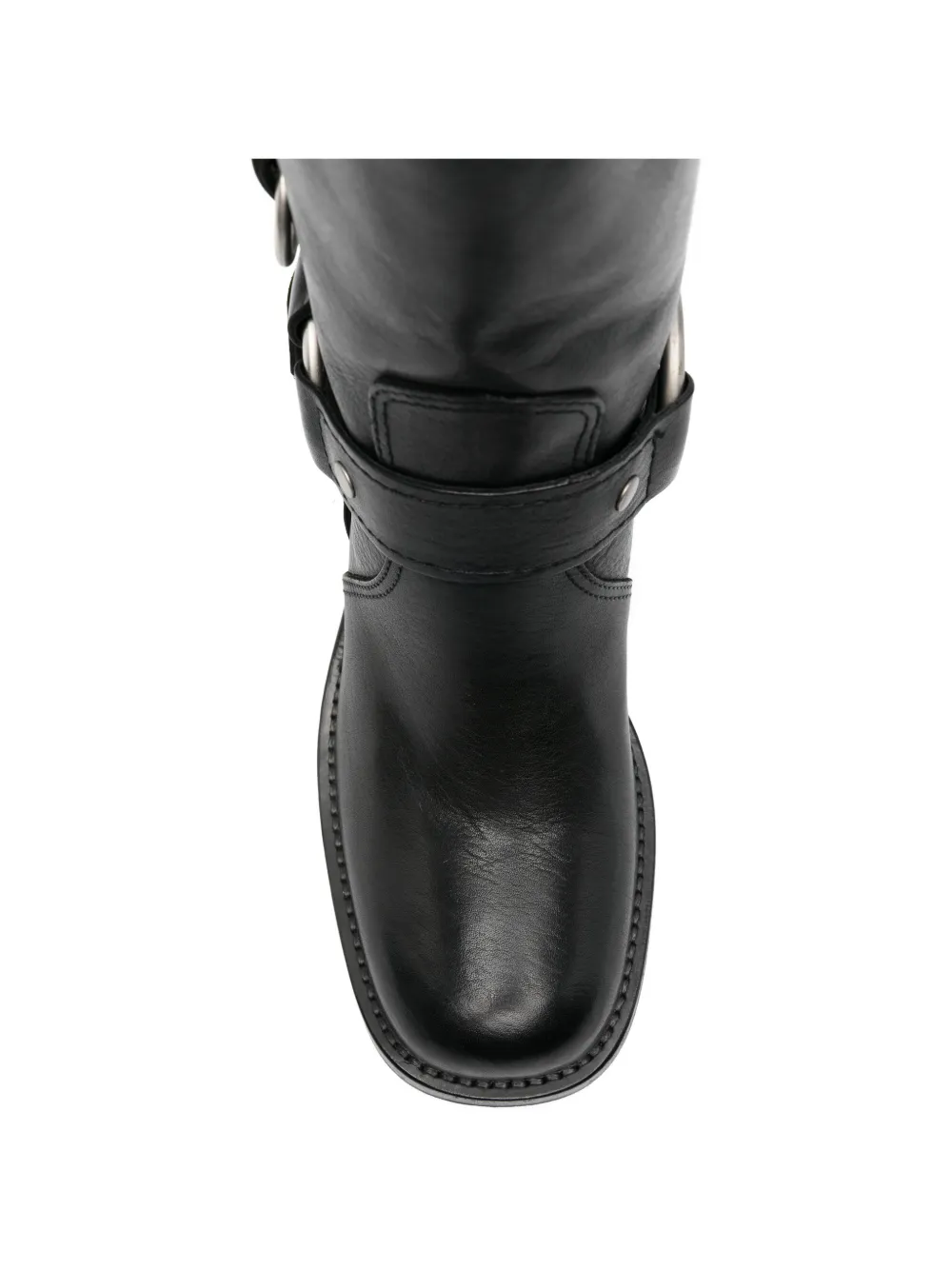 Ash buckle-strap boots Zwart