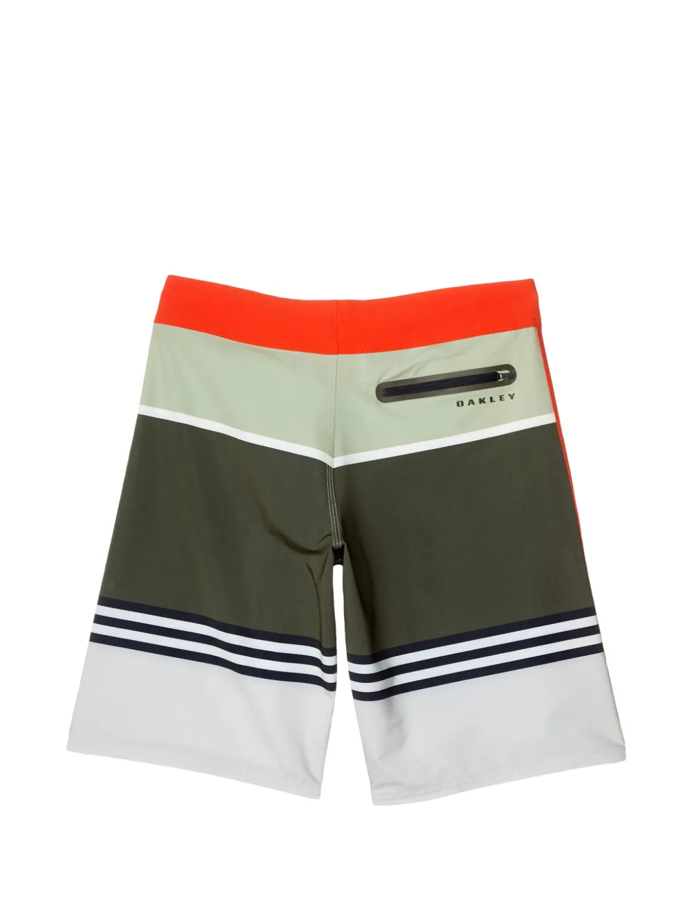 Oakley 1975 gestreepte boardshorts met colourblocking Groen