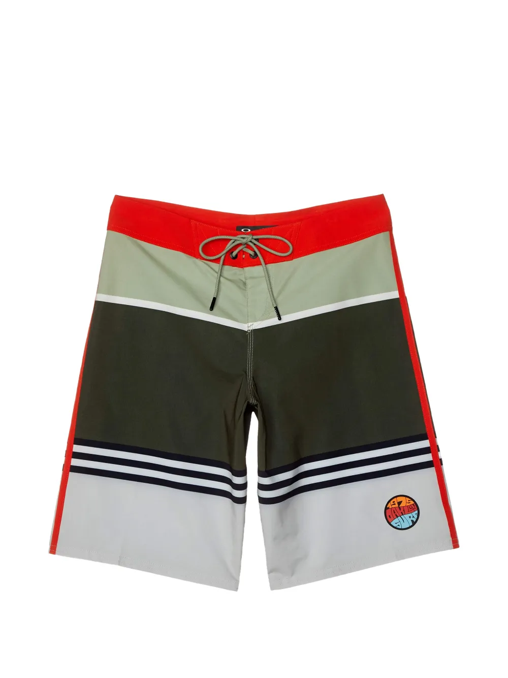 Oakley striped 1975 colour-block boardshorts - Verde