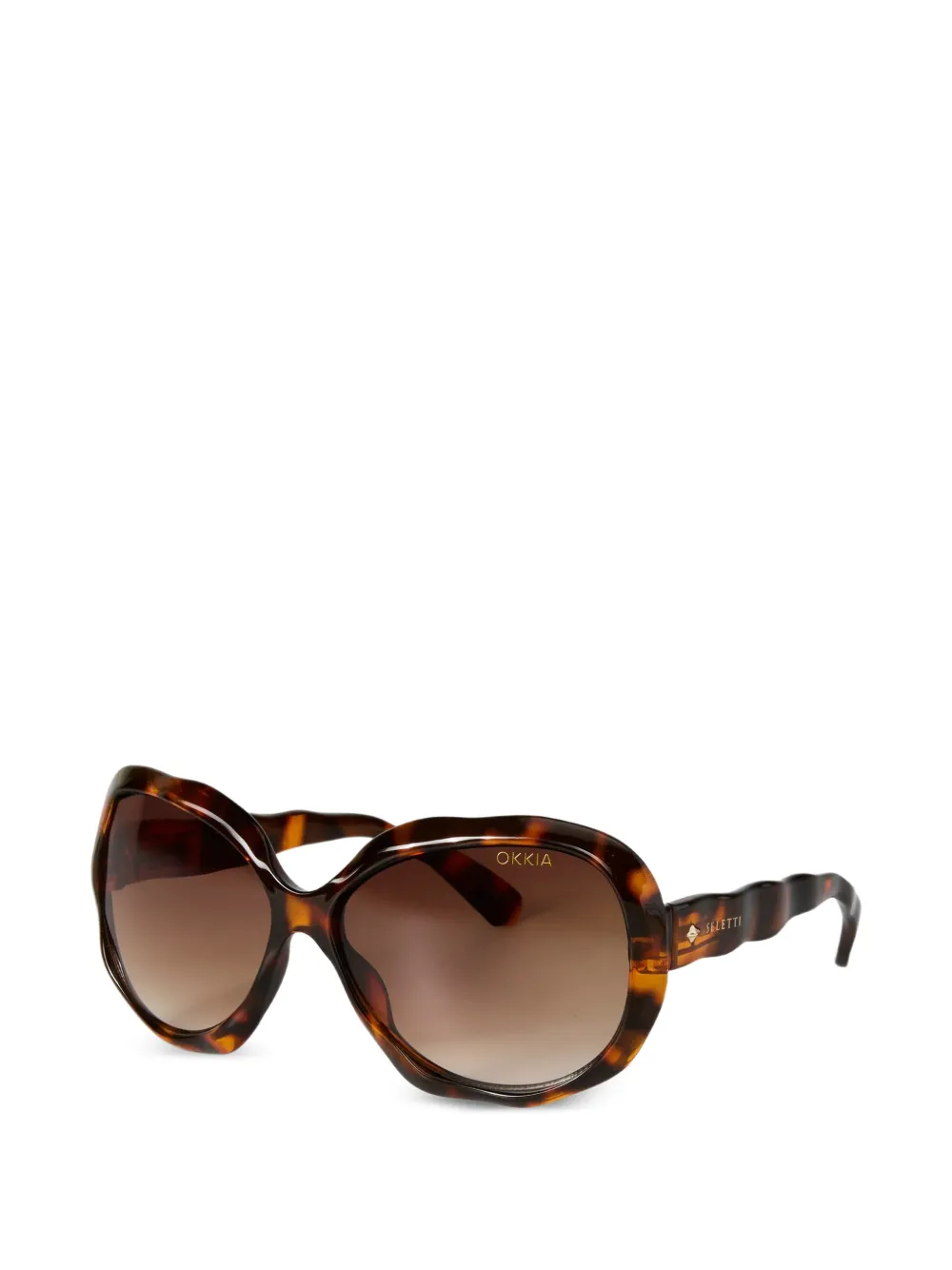 Seletti x Okkia California tortoiseshell-effect sunglasses - Marrone