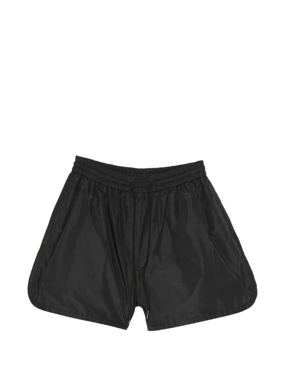 Juun.J drawstring-waist curved-hem shorts - Black