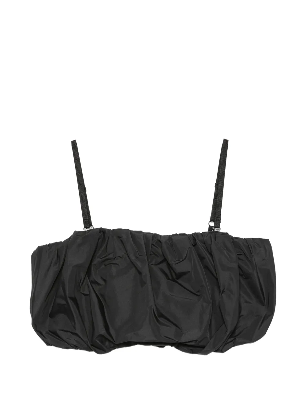 Juun.J gathered cropped top - Nero
