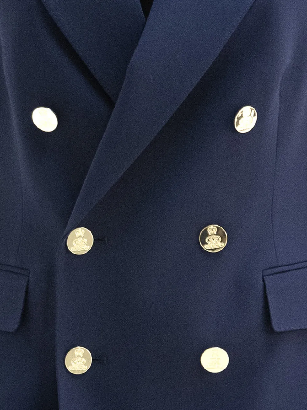 Ralph Lauren Collection Blazer met dubbele rij knopen en puntige revers Blauw