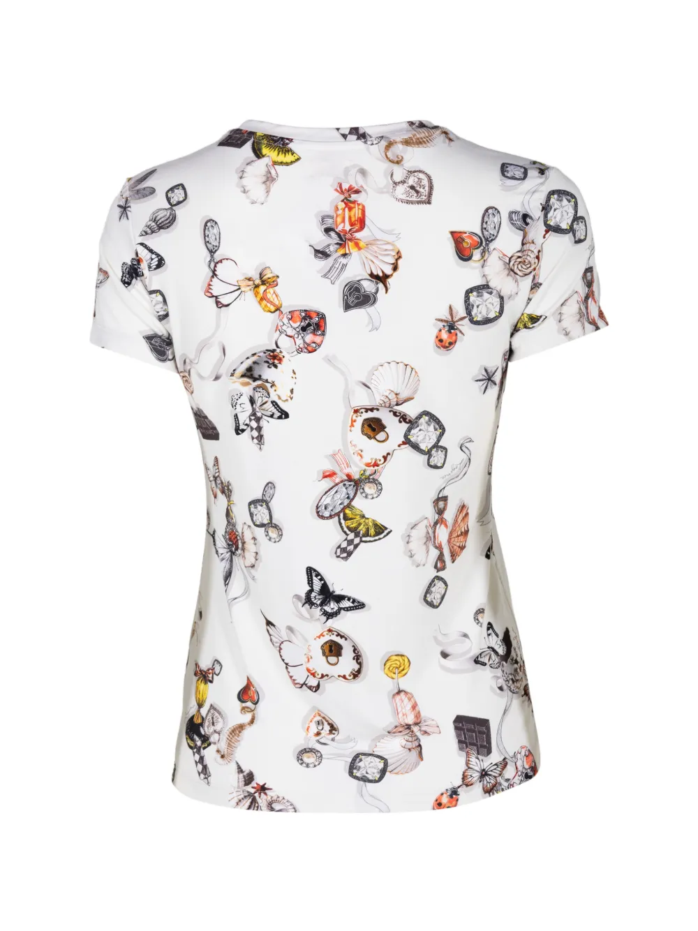 L'Agence T-shirt met vlinderprint Wit