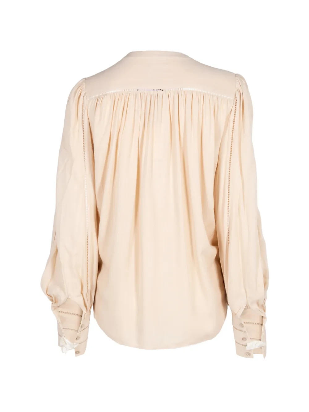 L'Agence Kiera blouse met ladder-afwerking Beige